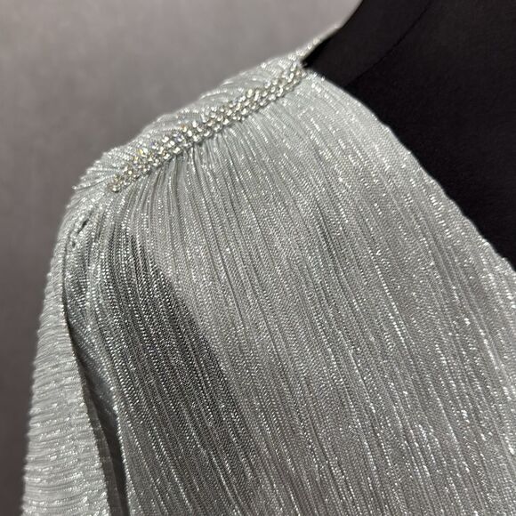MSK
Split-Sleeve Metallic Blouson Top - Picture 2 of 10